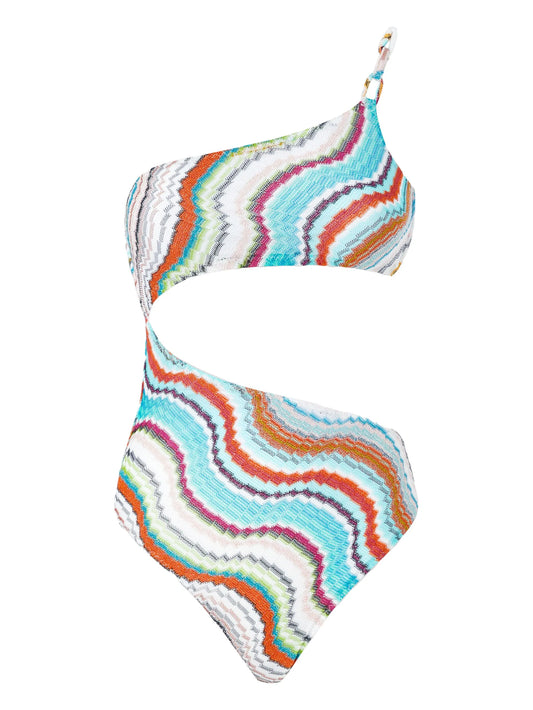 zigzag-woven swimsuit