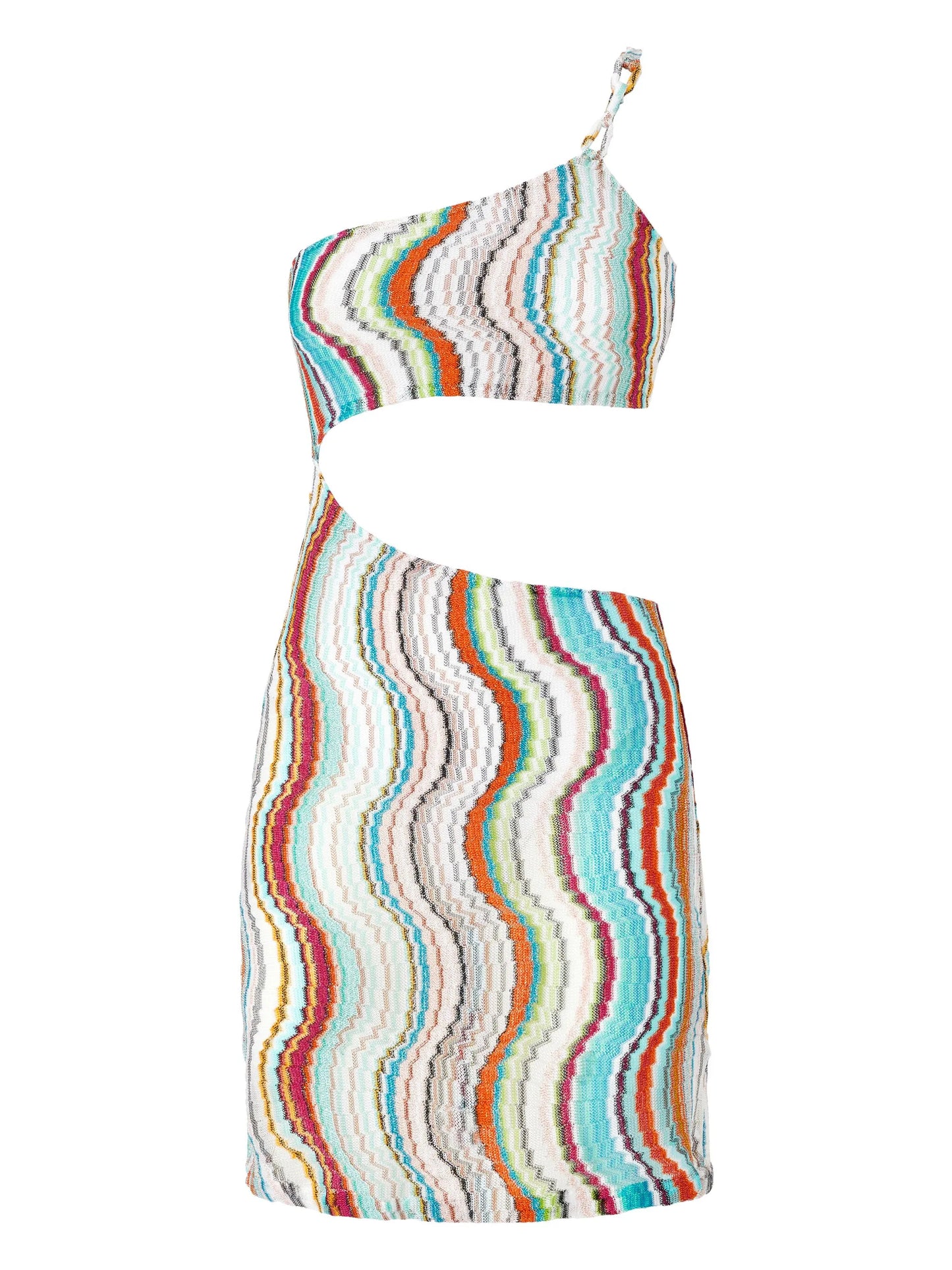 wave lamé midi dress