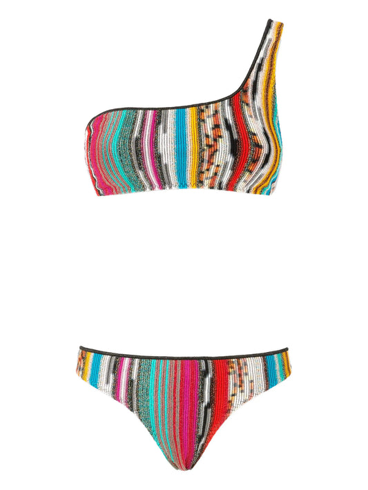 striped bikini set
