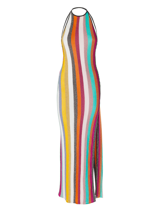 striped maxi dress