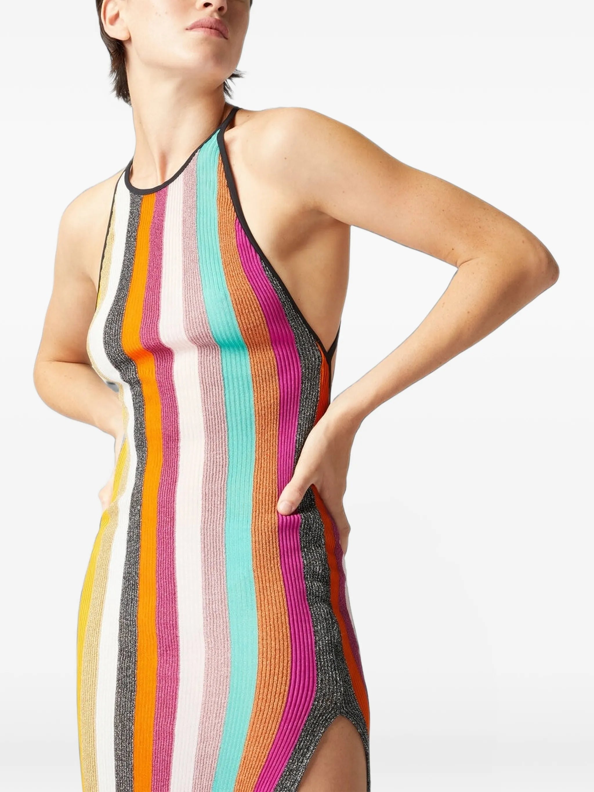 striped maxi dress
