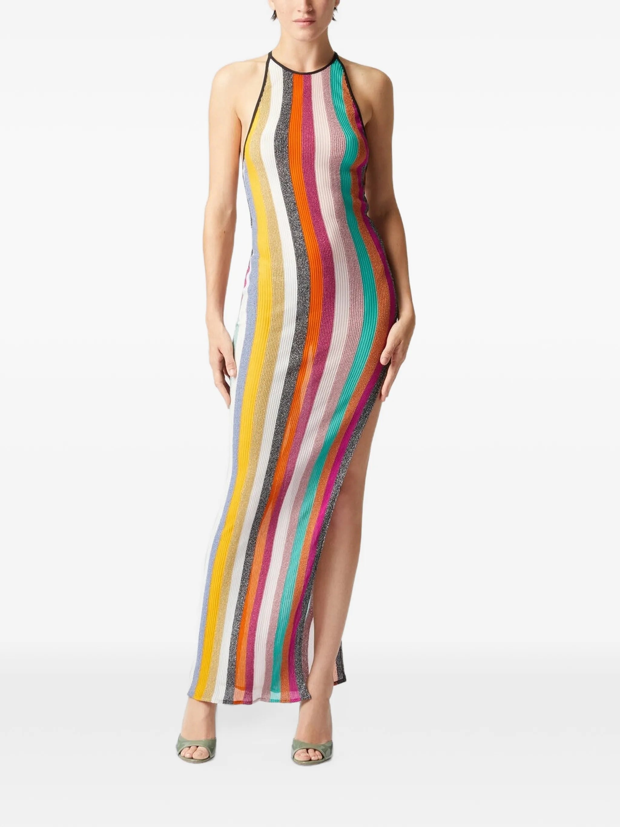 striped maxi dress