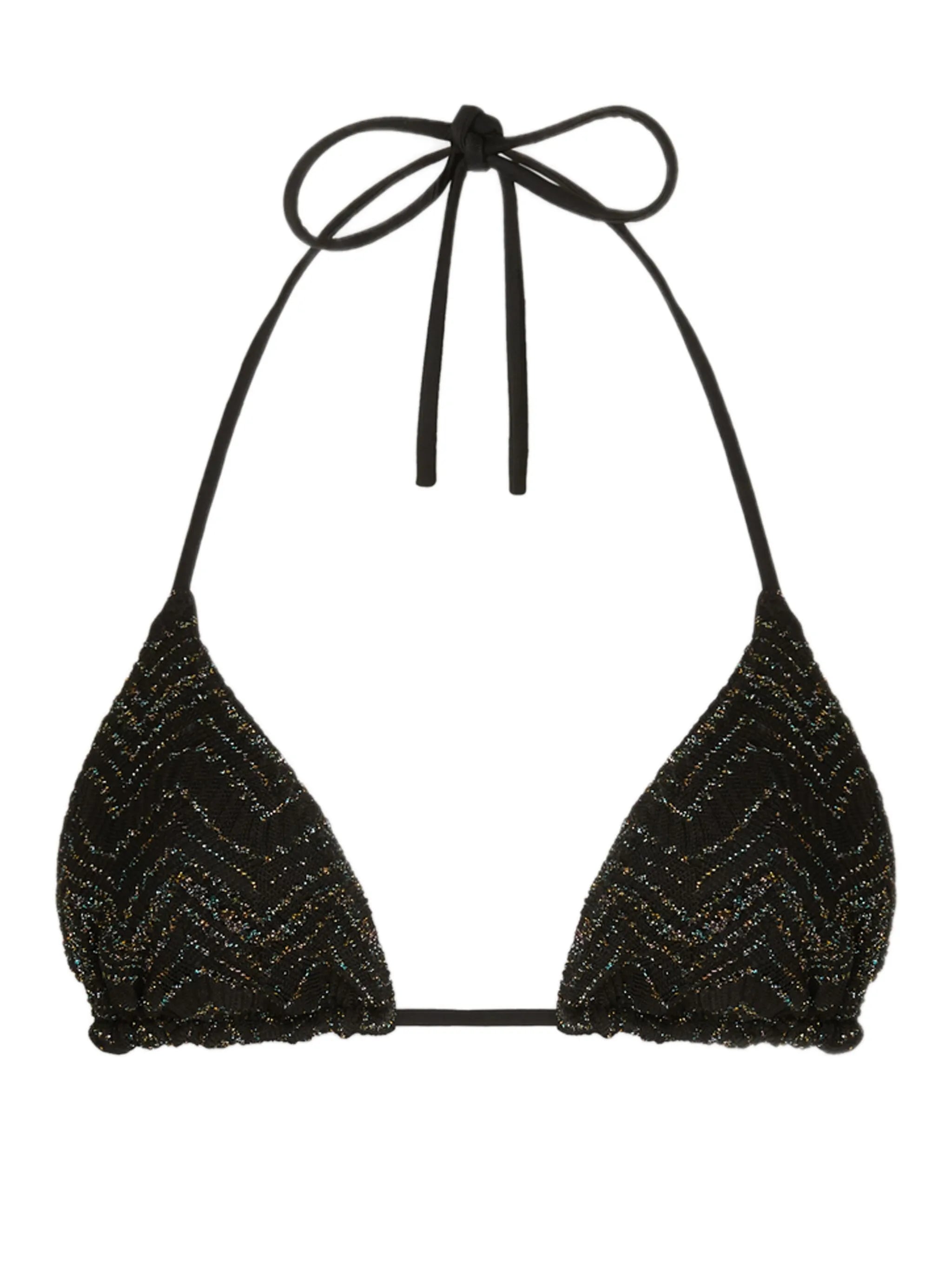 zigzag-knit bikini set