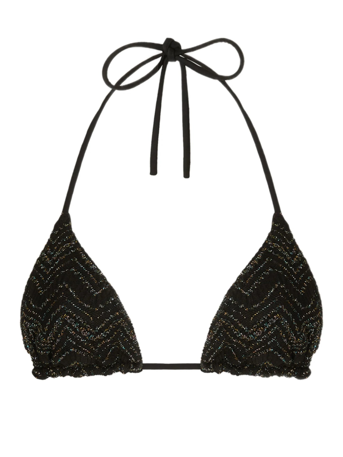 zigzag-knit bikini set