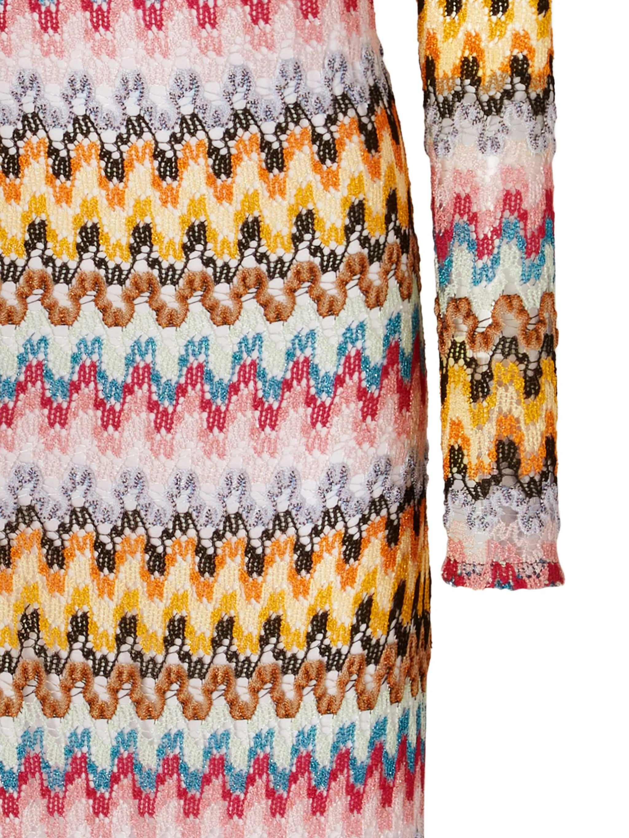 zigzag-woven maxi dress