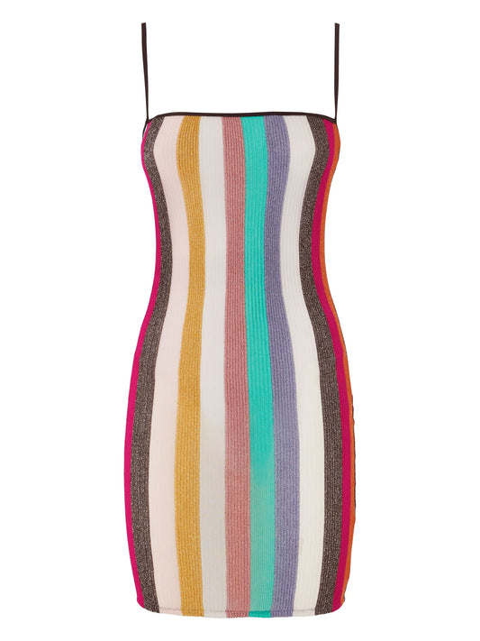 striped mini dress