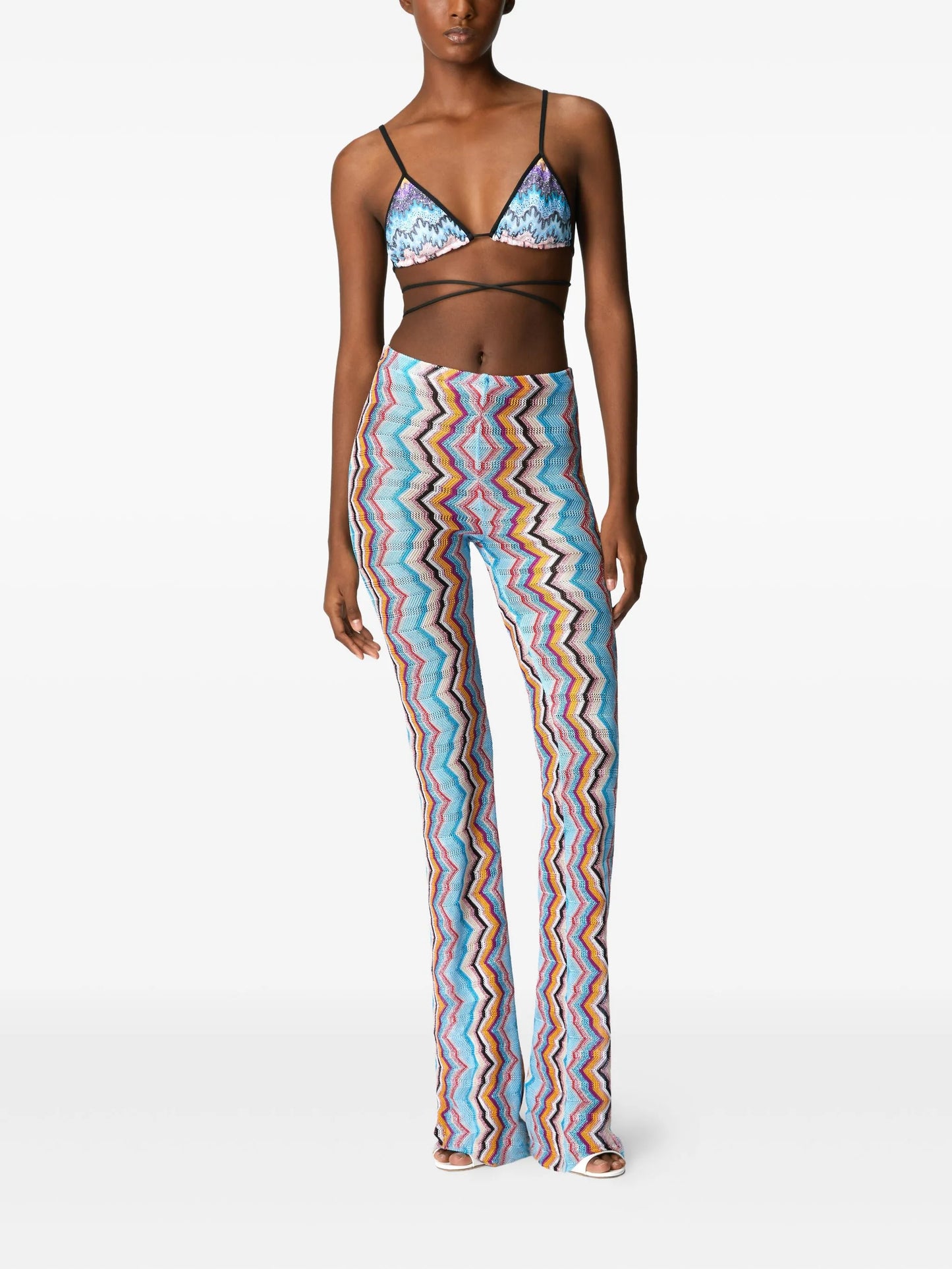 Zigzag-pattern trousers