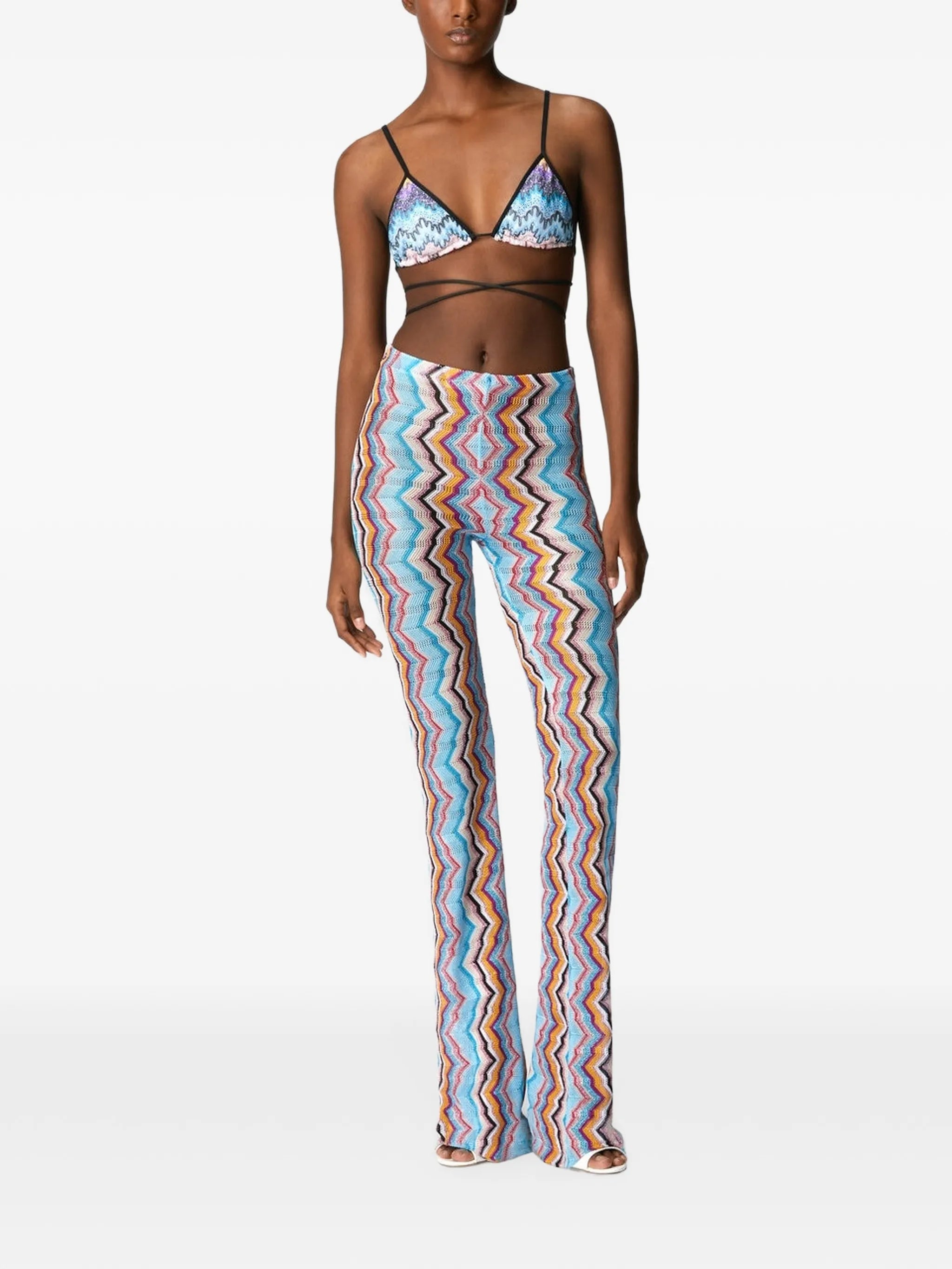 Zigzag-pattern trousers