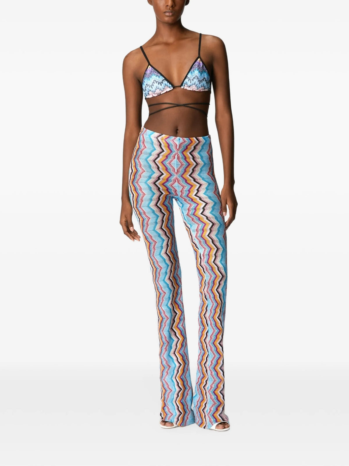 Zigzag-pattern trousers