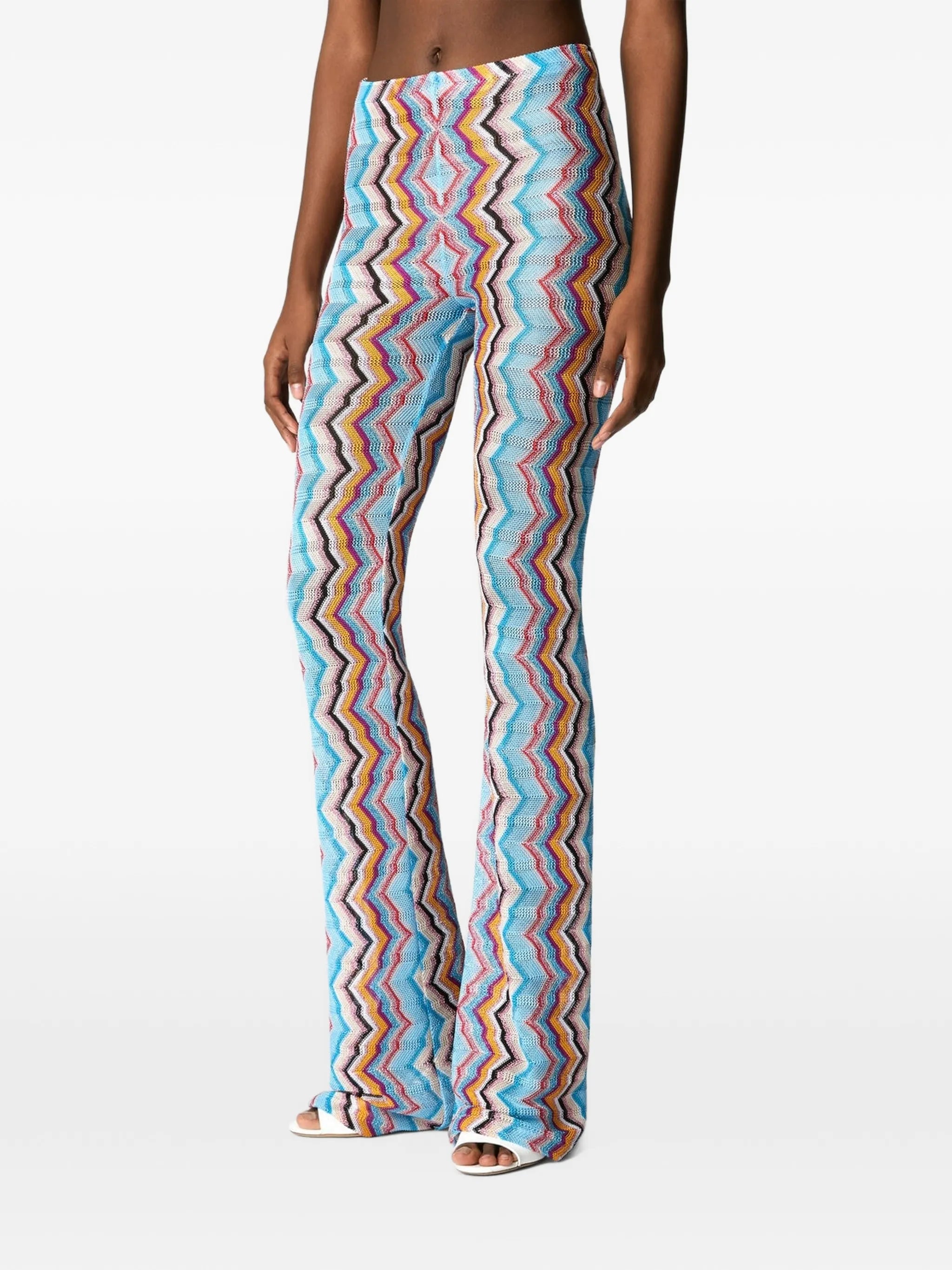Zigzag-pattern trousers