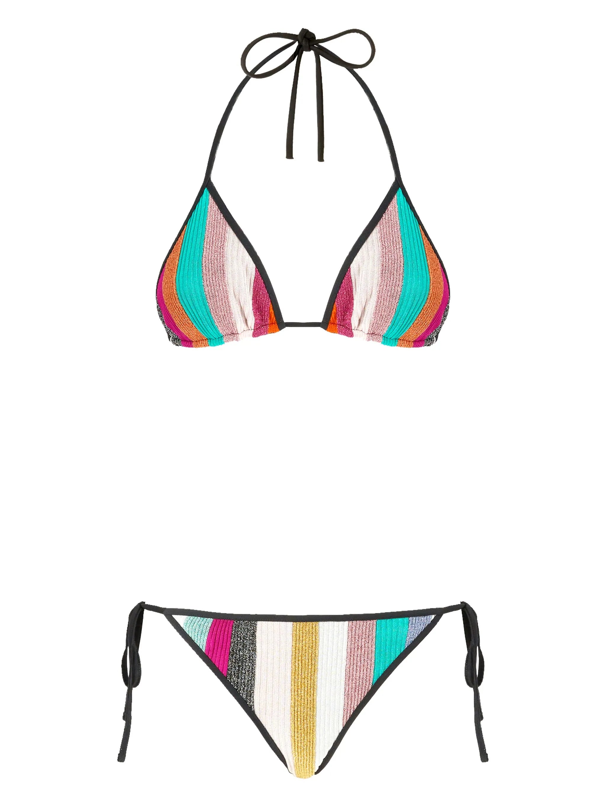 striped bikini set