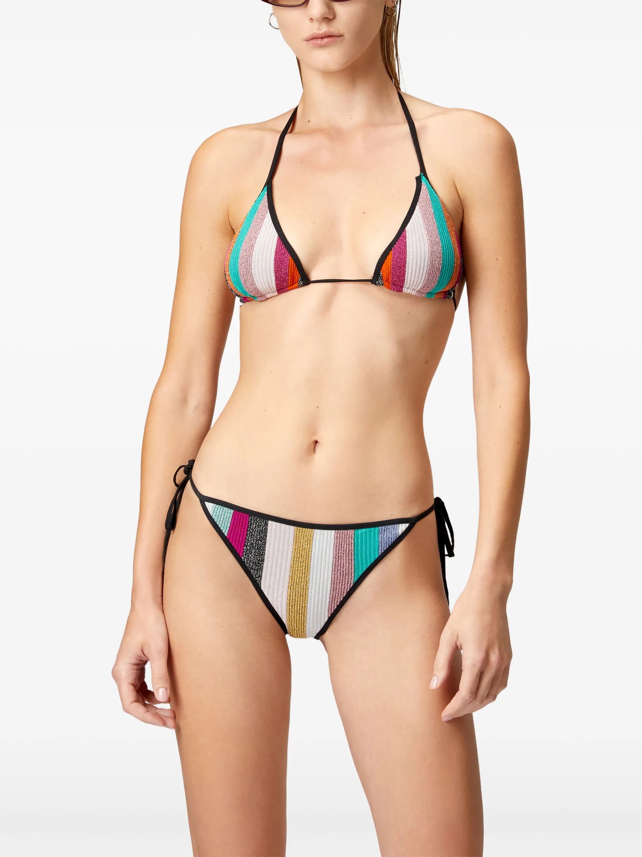 striped bikini set