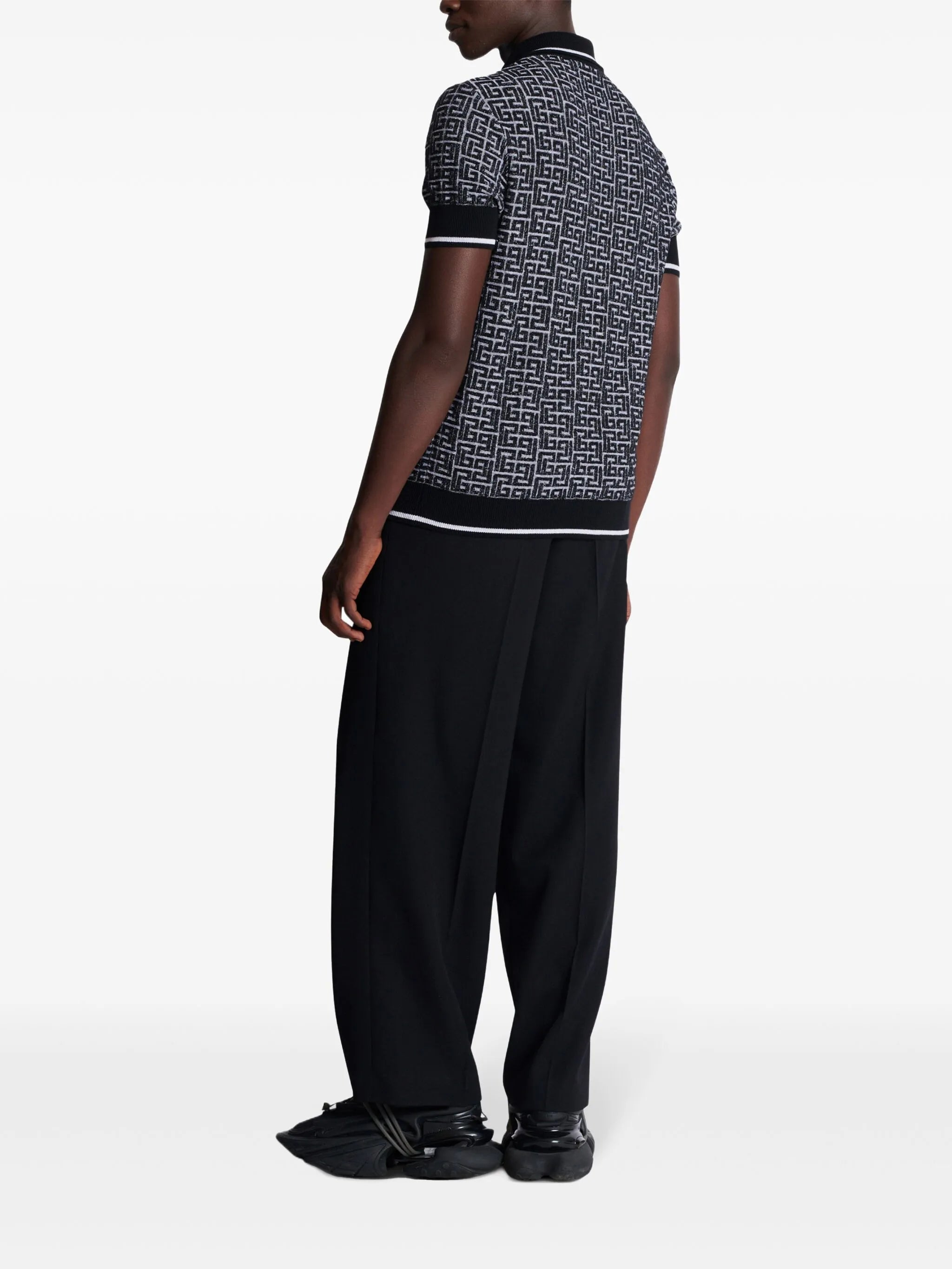 Labyrinth knitted polo shirt