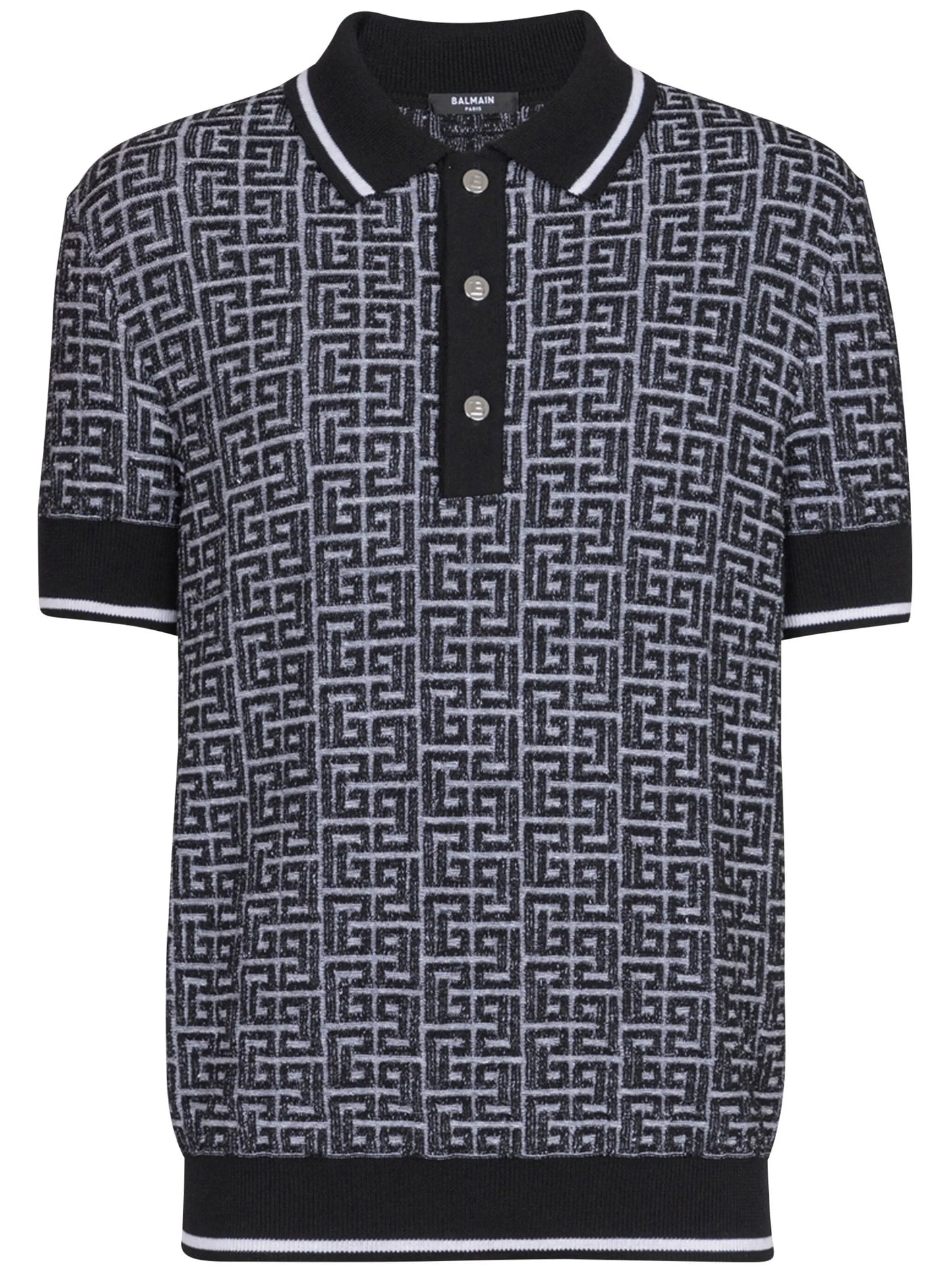 Labyrinth knitted polo shirt