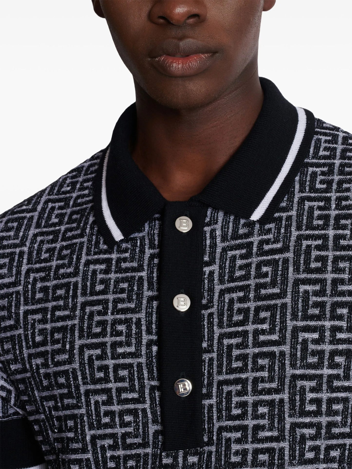 Labyrinth knitted polo shirt