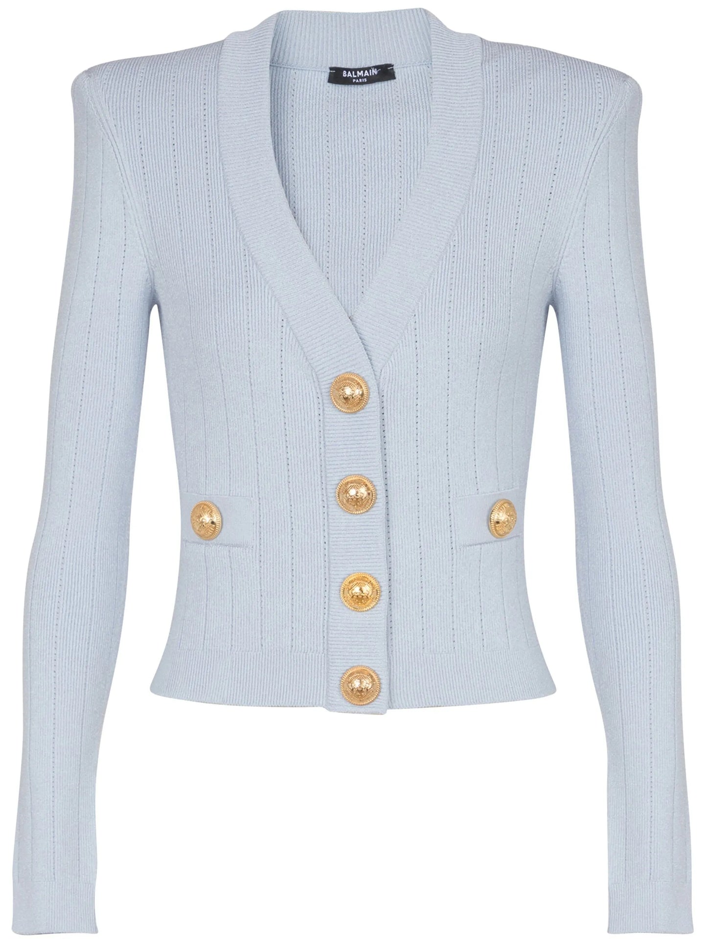 engraved-button cardigan
