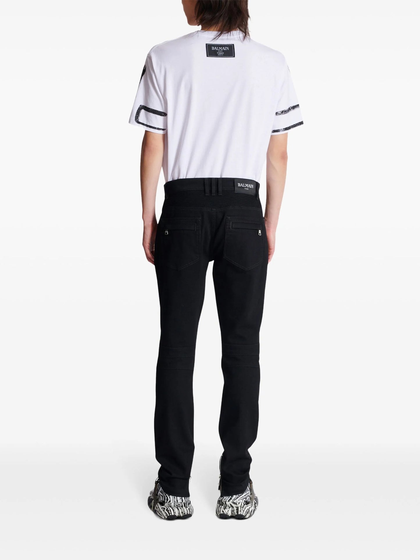 slim-fit biker jeans