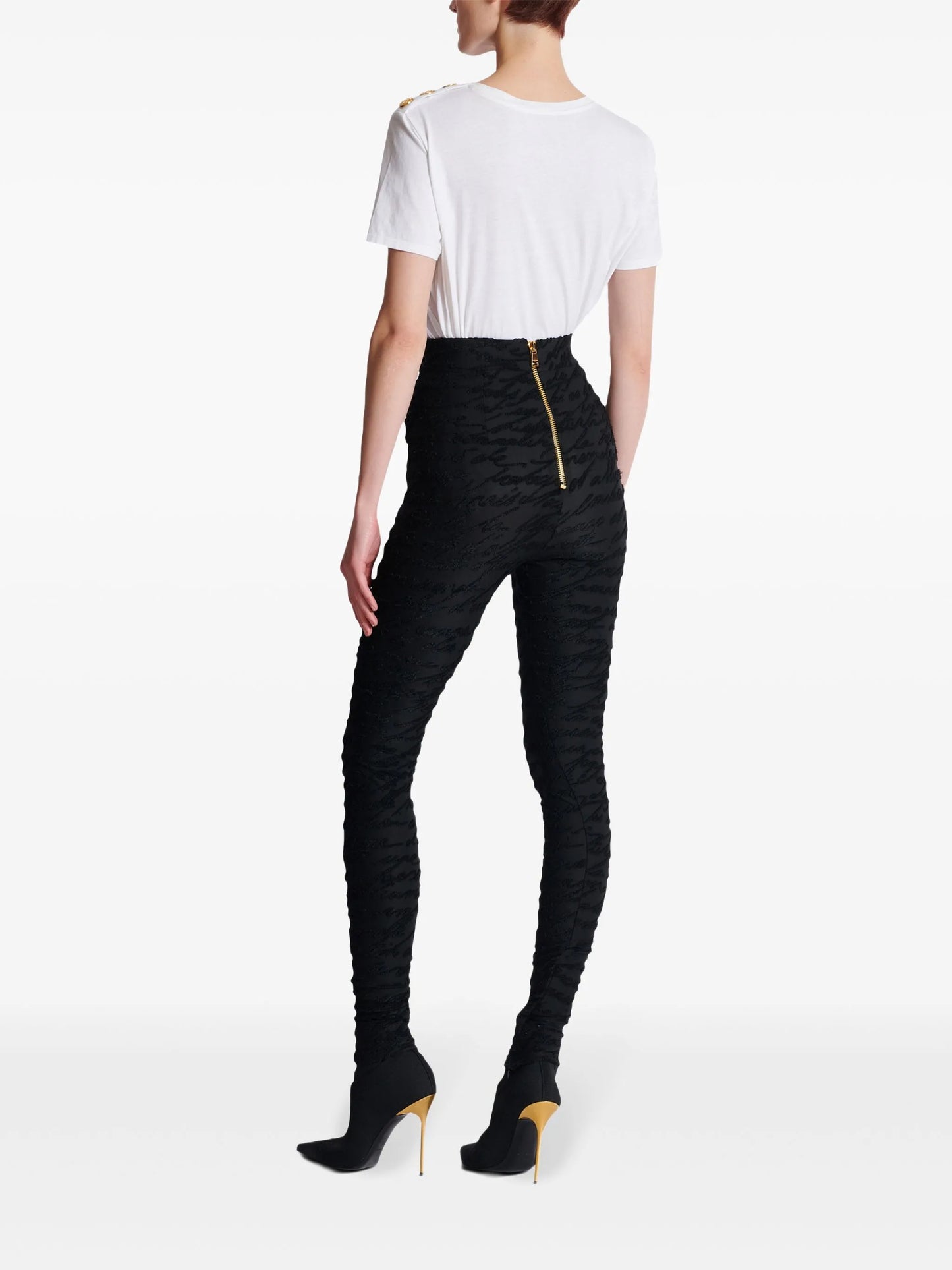 monogram-jacquard legging