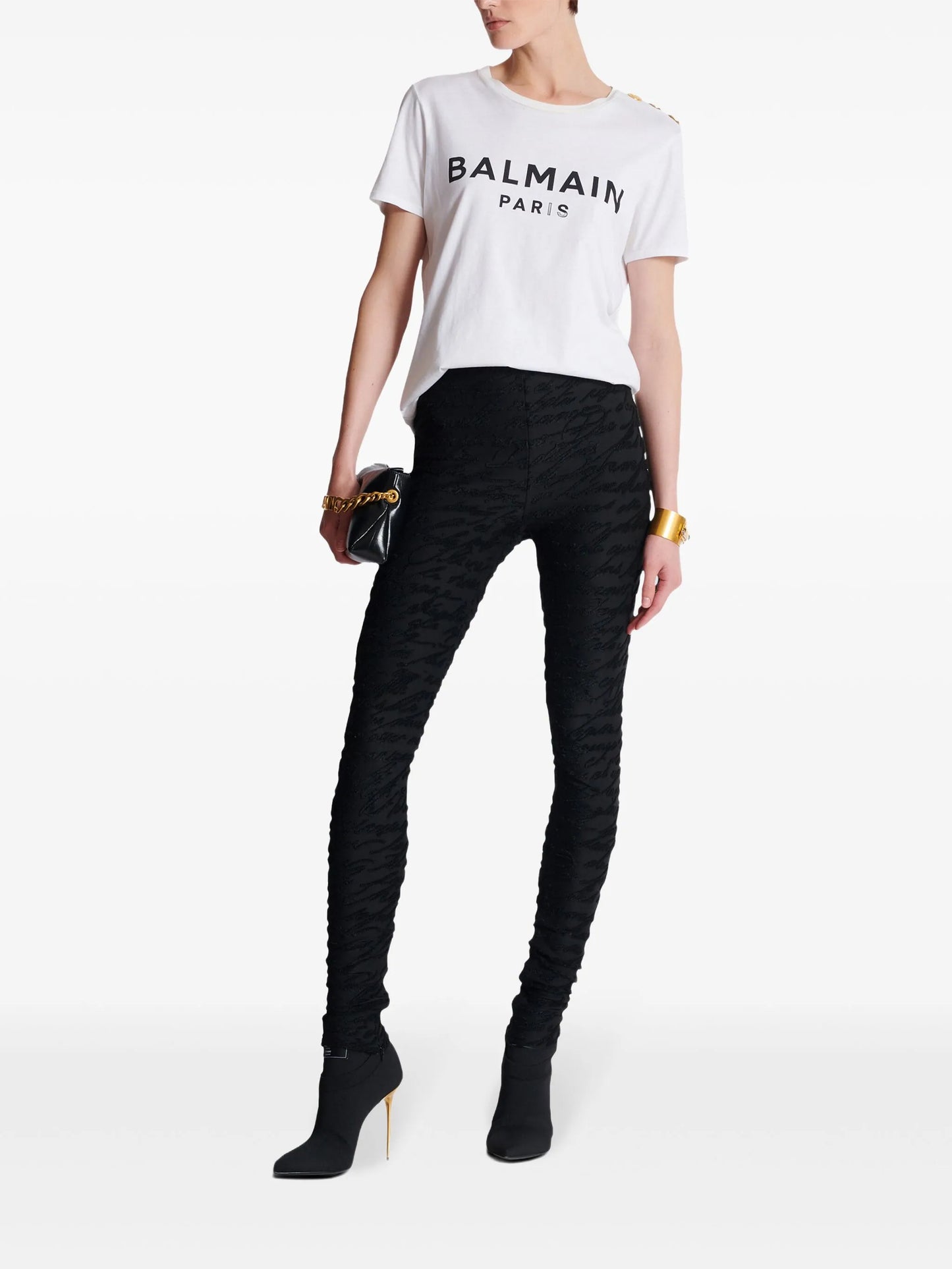 monogram-jacquard legging