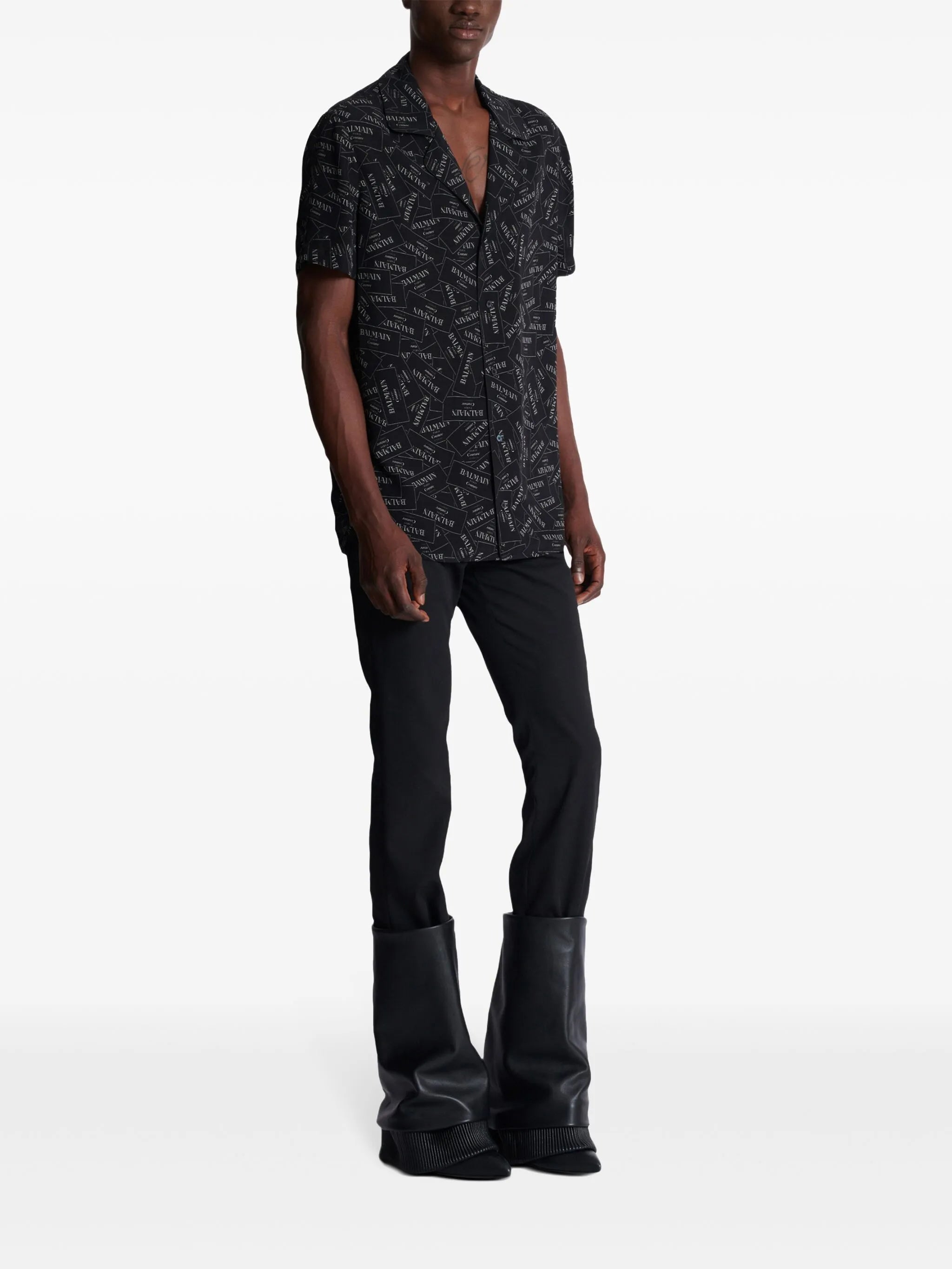 logo-print shirt