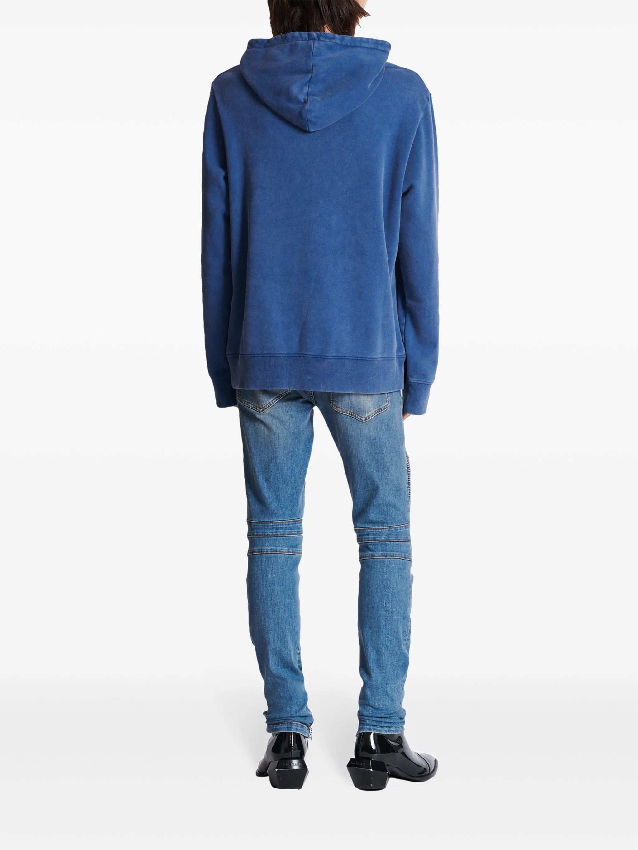 embroidered-logo hoodie