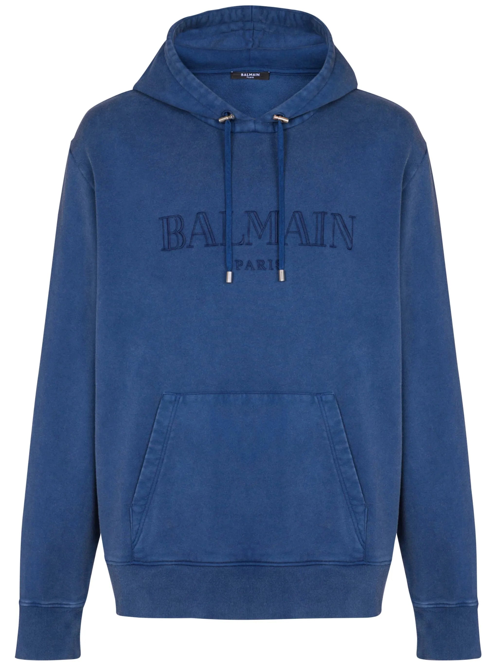 embroidered-logo hoodie