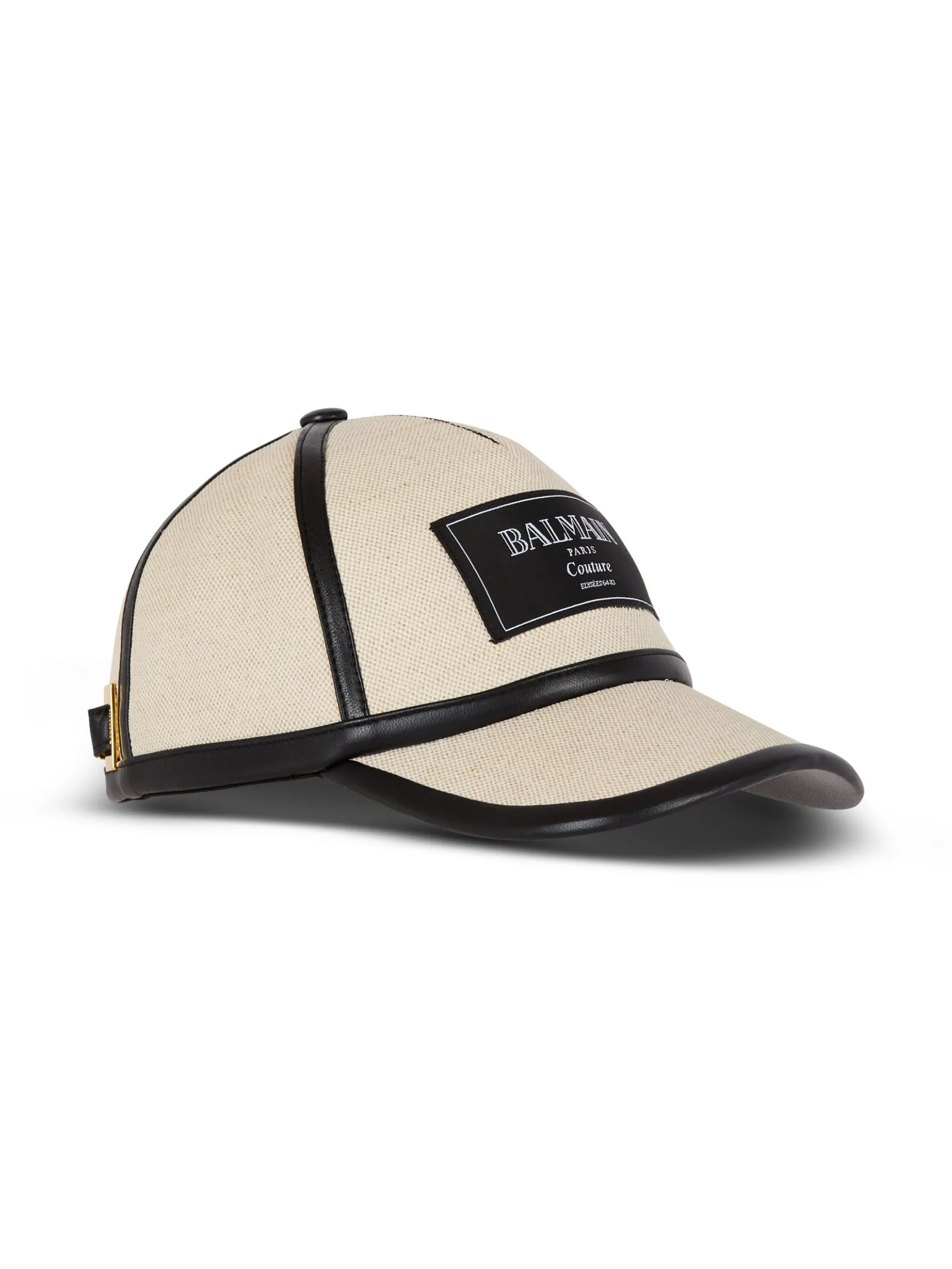 logo patch canvas cap