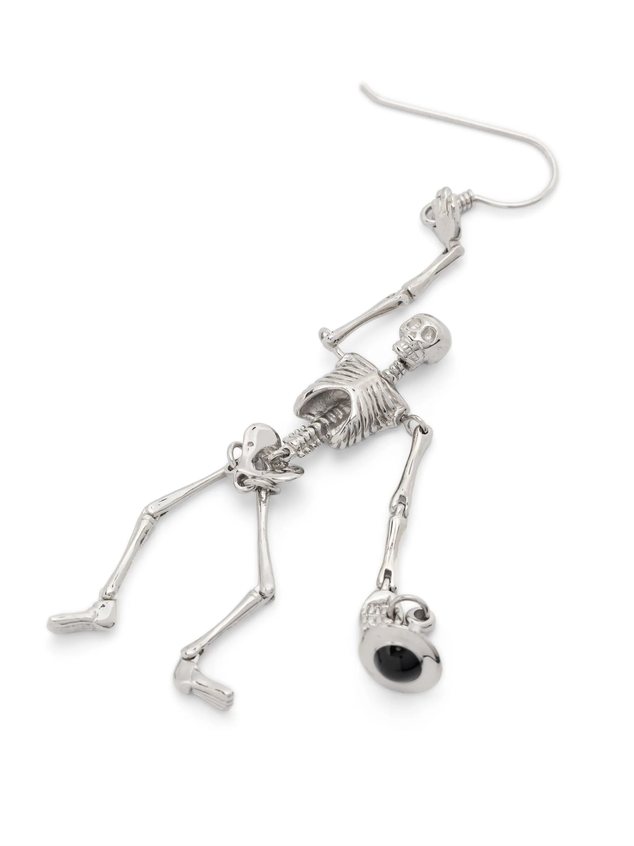 skeleton-pendant earrings