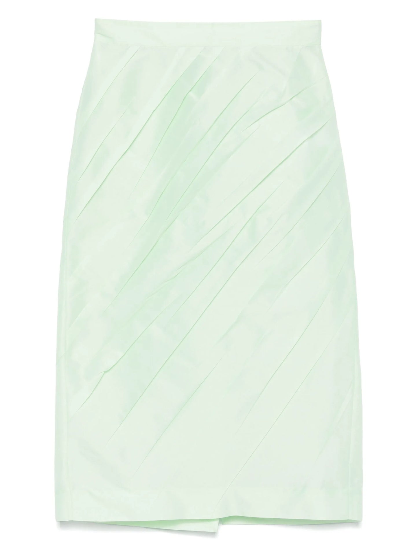 pressed-crease midi skirt