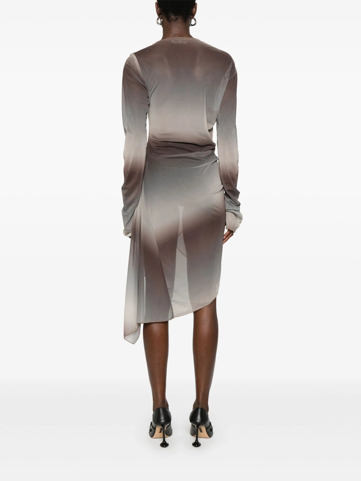 draped twisted mini dress