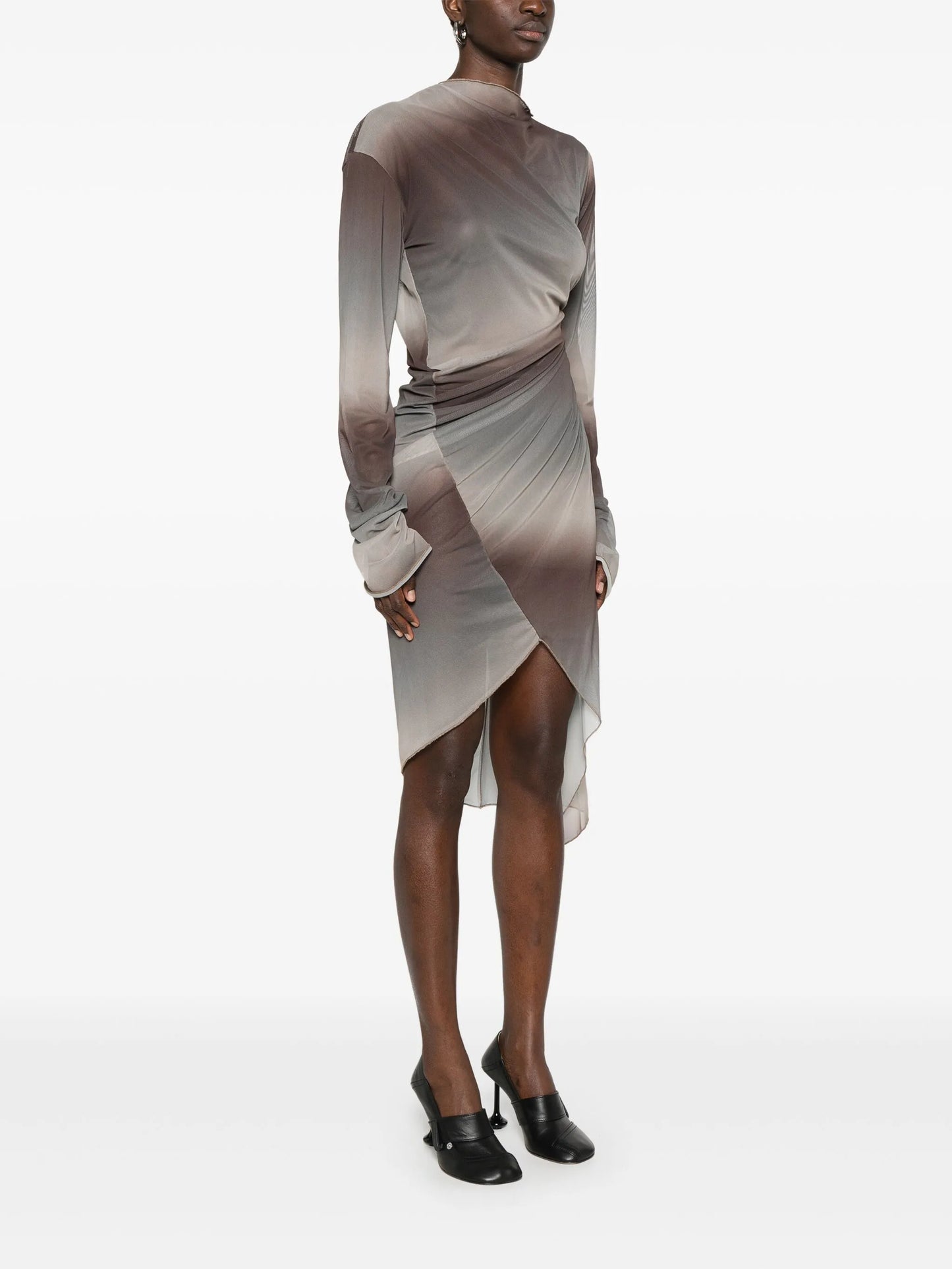 draped twisted mini dress
