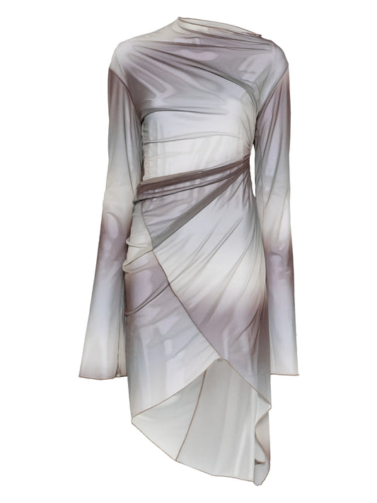 draped twisted mini dress