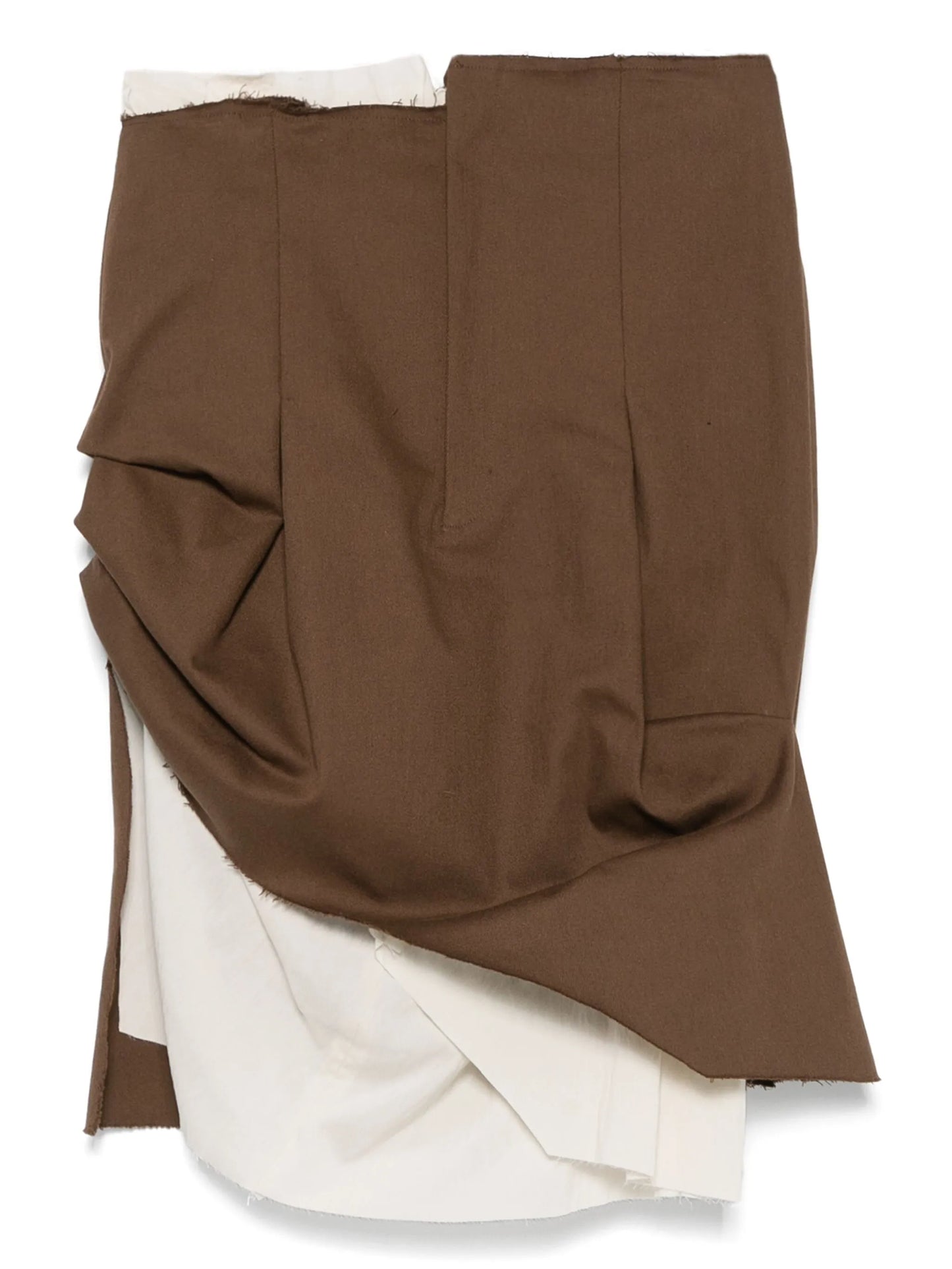 asymmetric tailored mini skirt