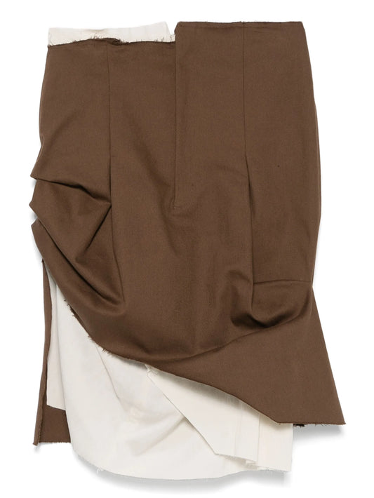 asymmetric tailored mini skirt