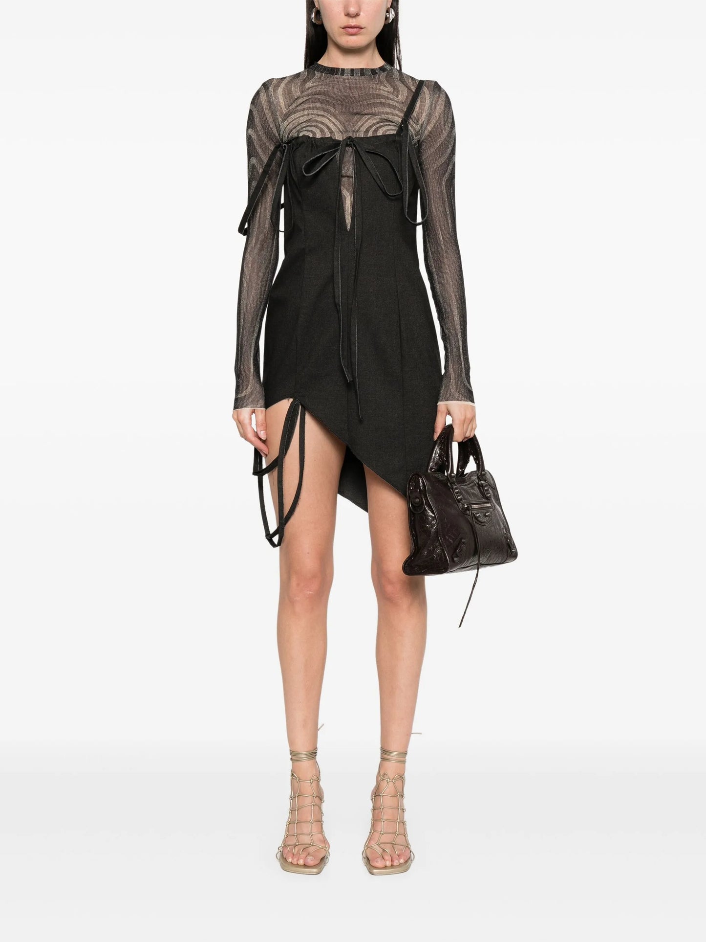 keyhole corset mini dress