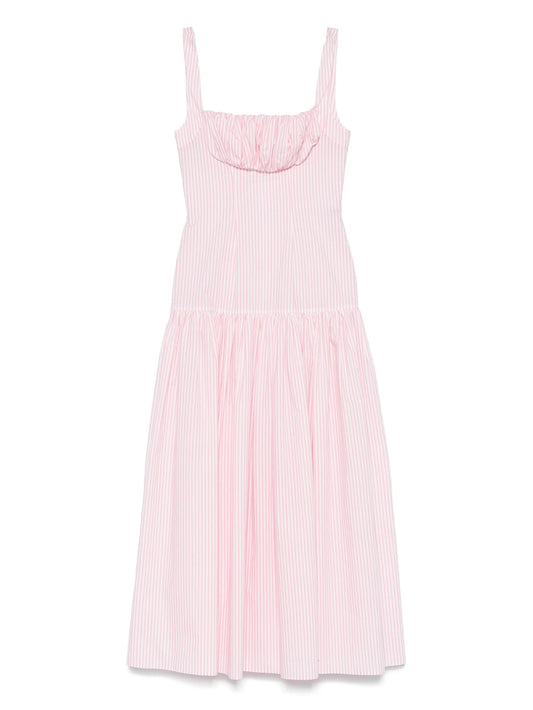 gathered-detail maxi dress