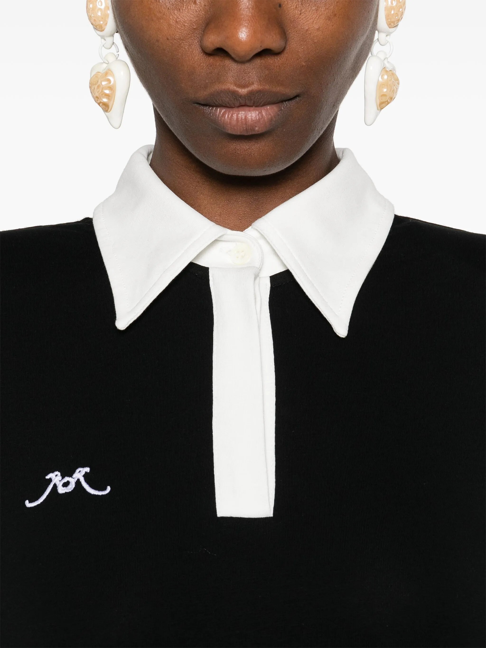 embroidered-logo polo top