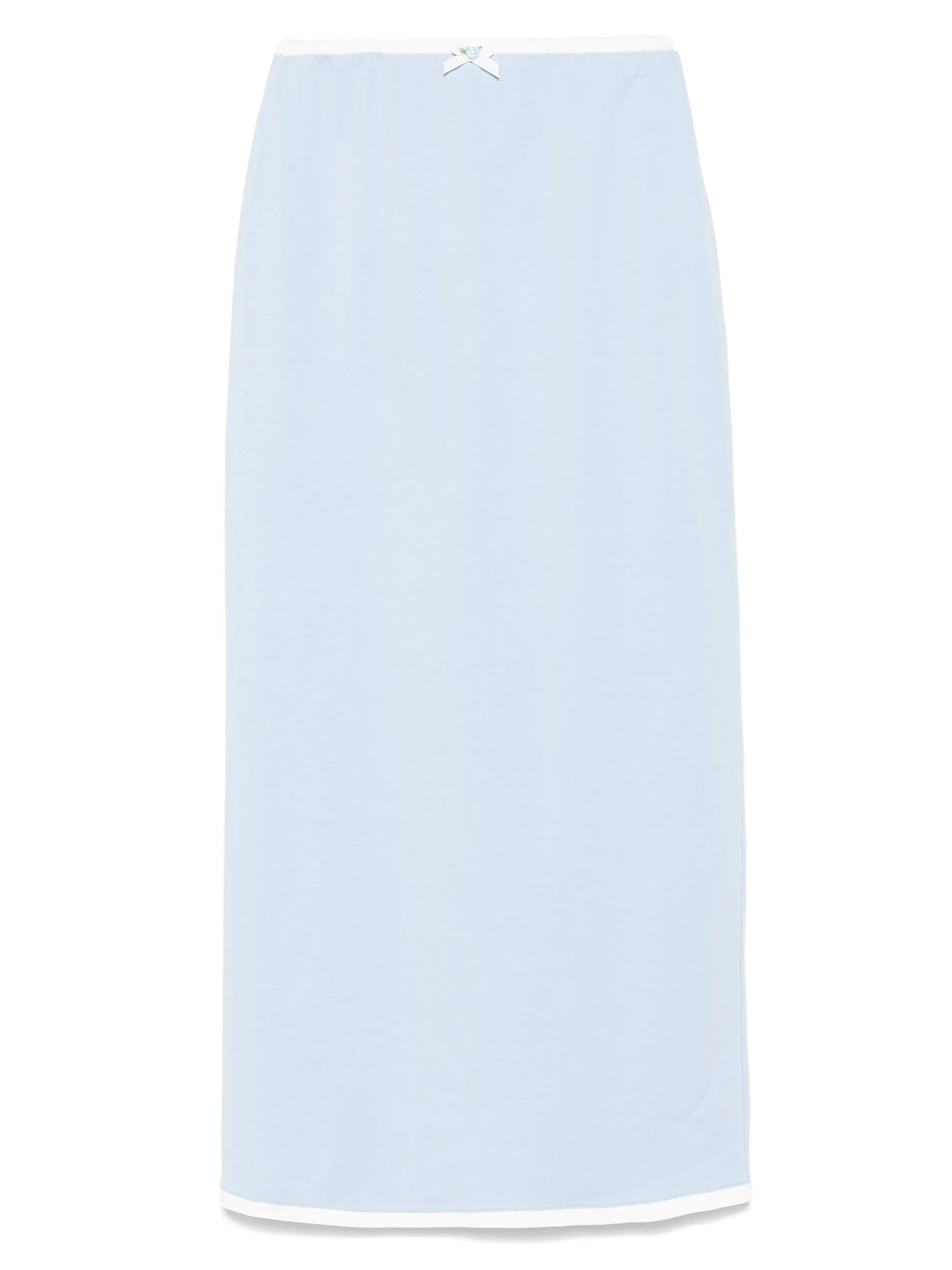floral-appliqué maxi skirt