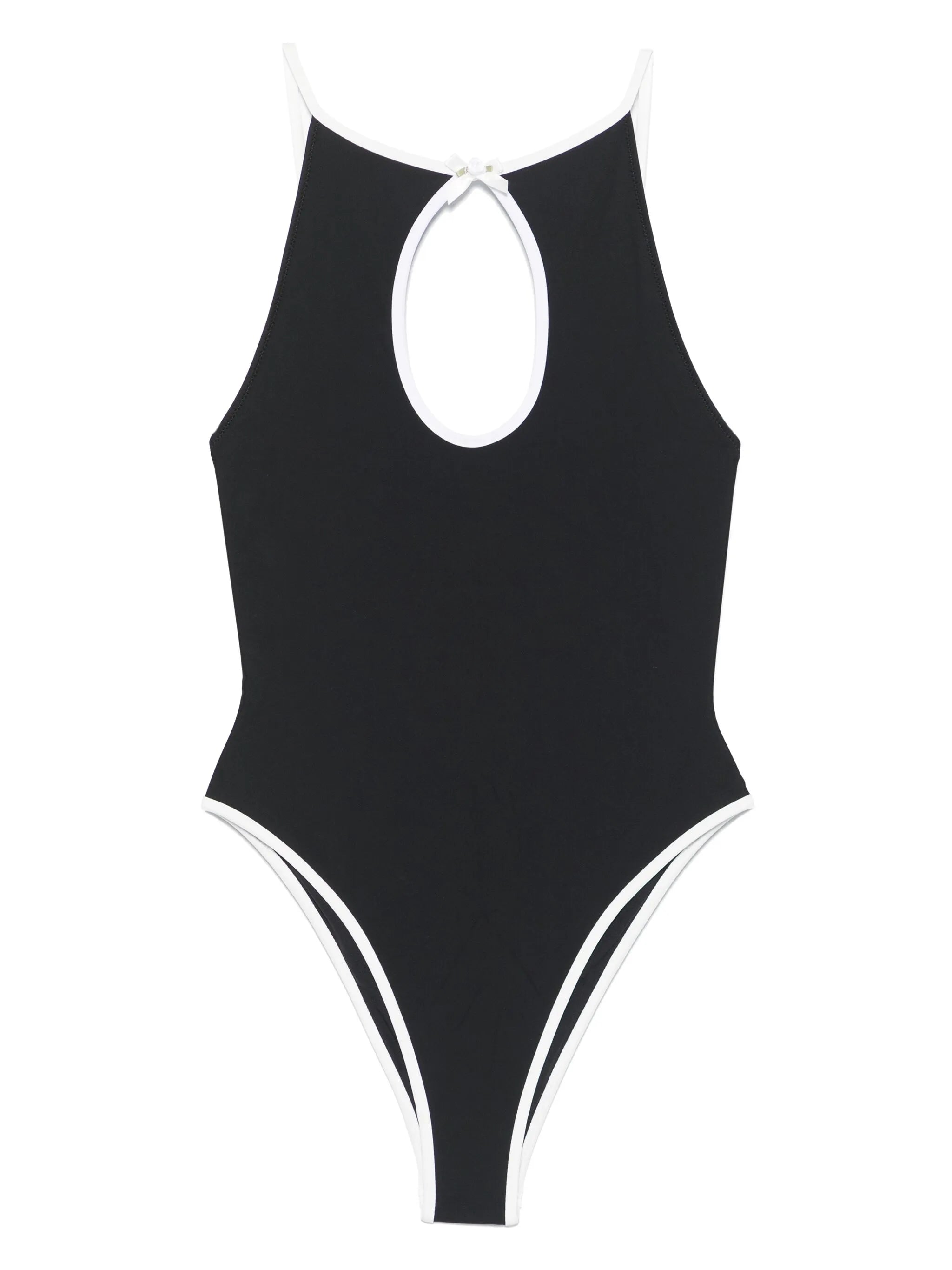 halterneck cut-out-detailing swimsuit