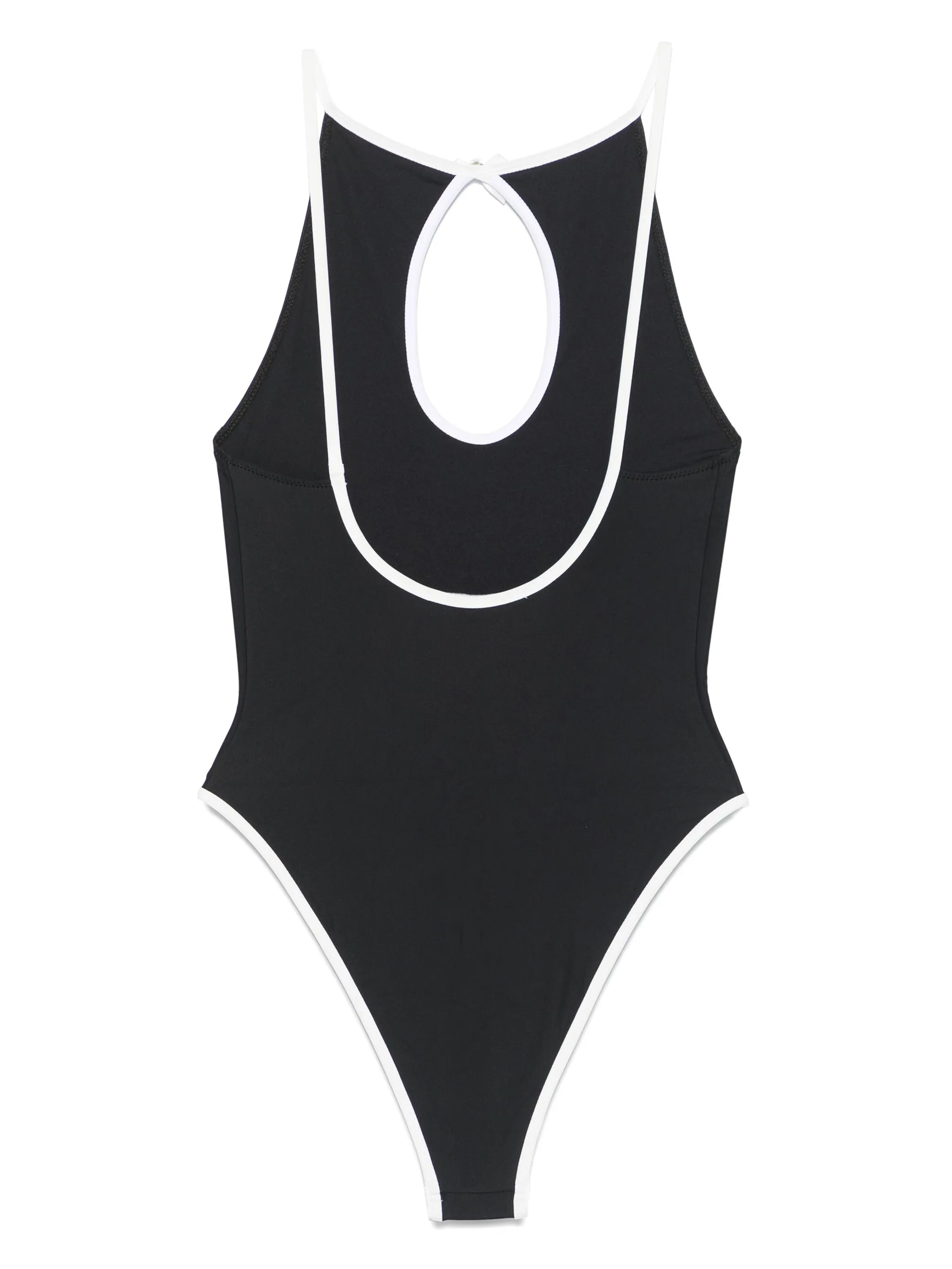 halterneck cut-out-detailing swimsuit