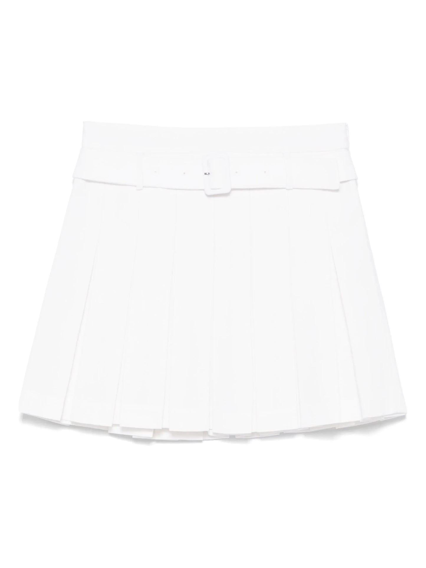 pleated mini skirt