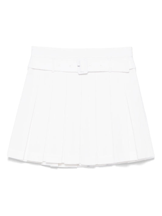 pleated mini skirt