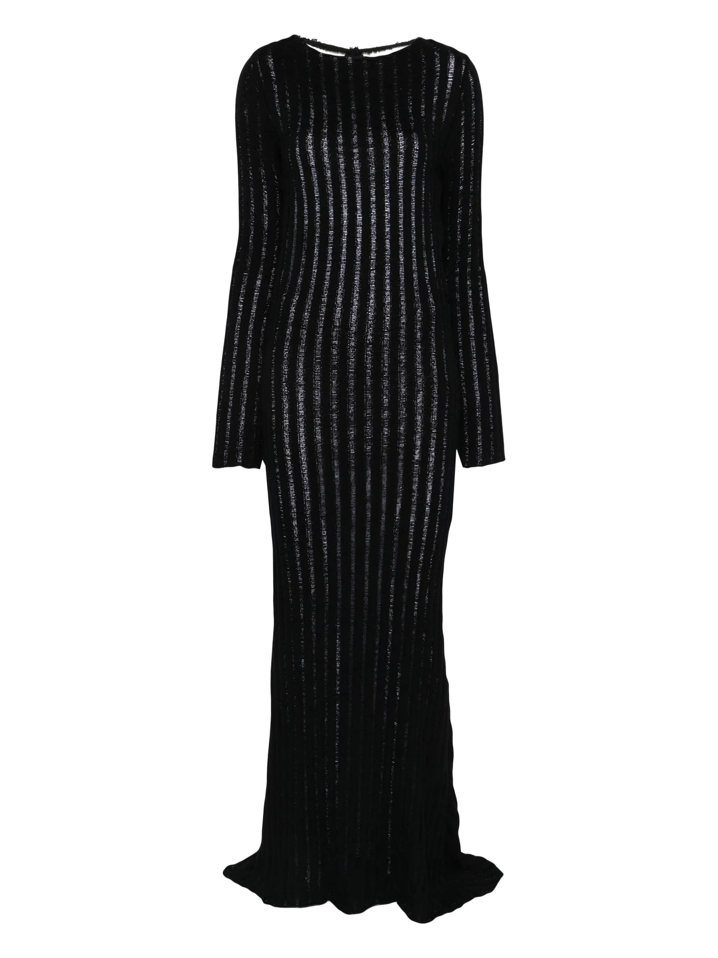 open-back knitted maxi dress