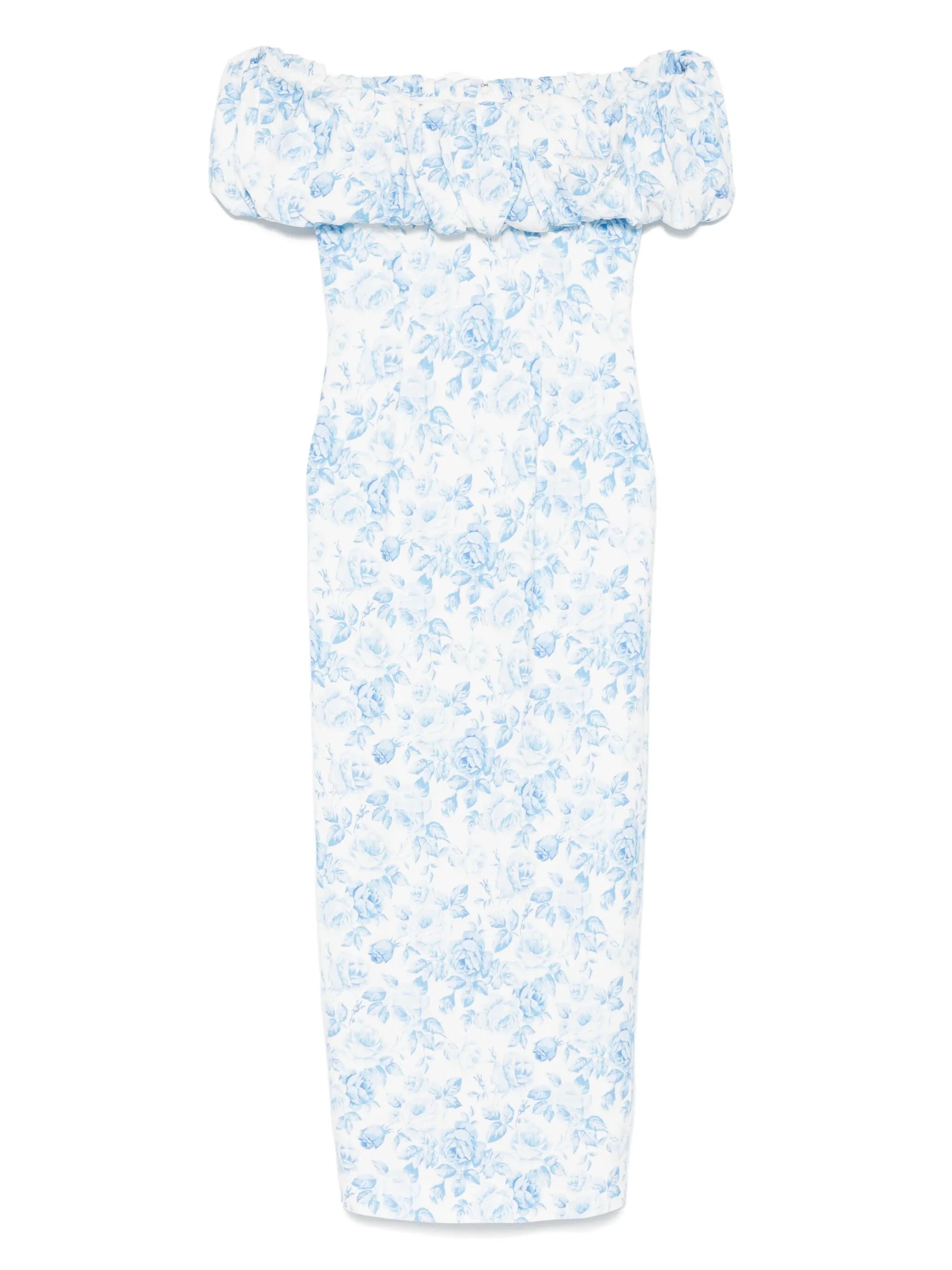 rose-print maxi dress