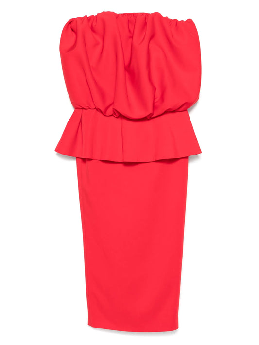puffball-top maxi dress