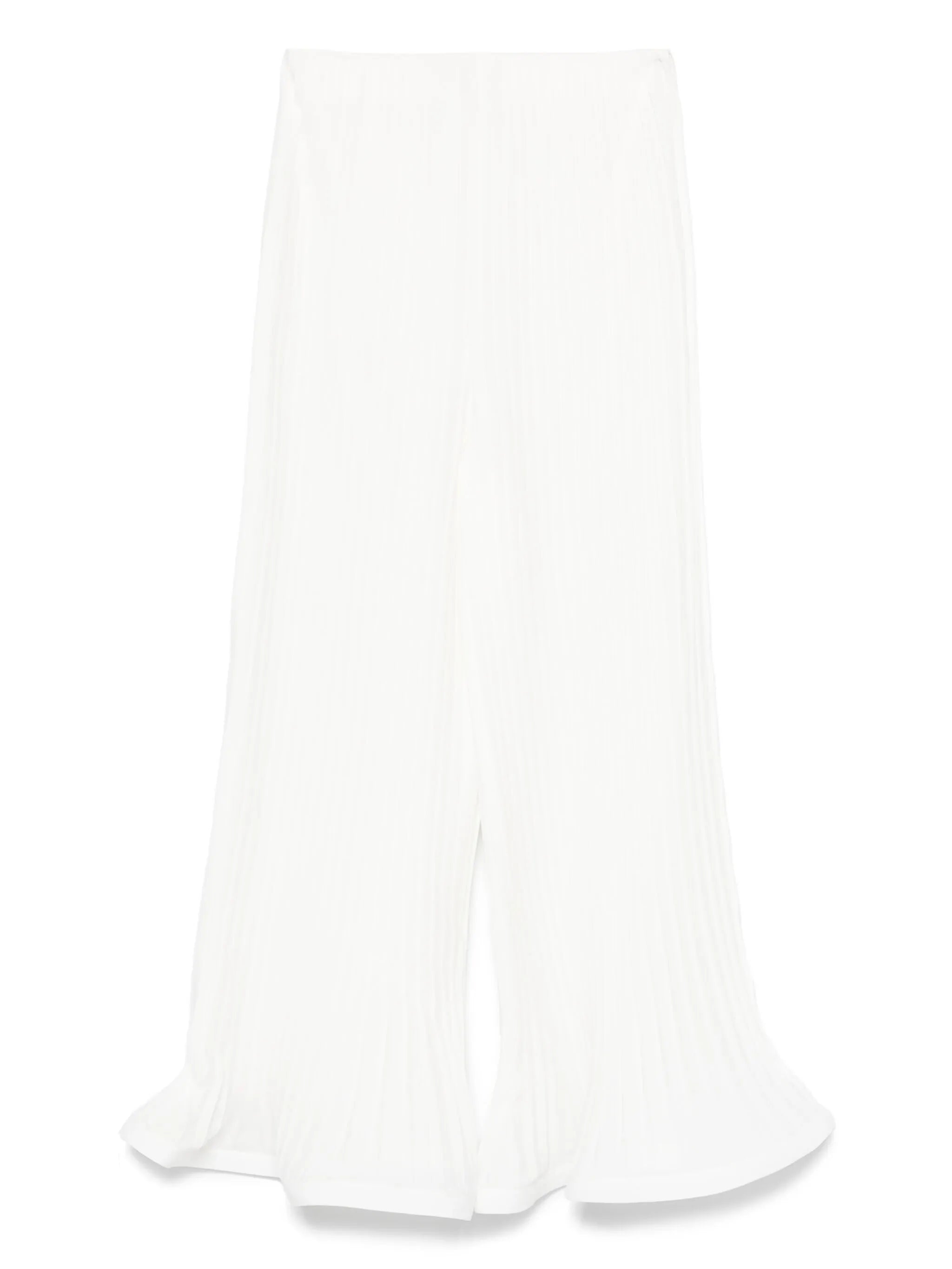 pleated cropped trousers