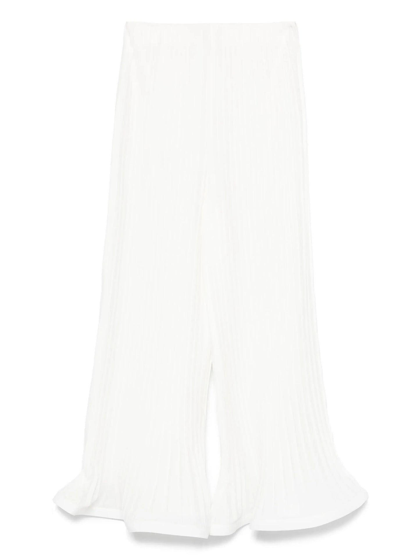 pleated cropped trousers