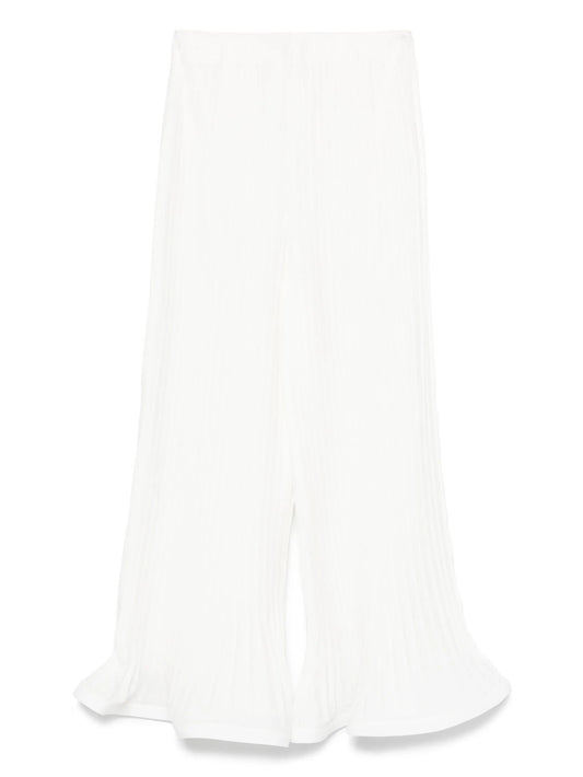 pleated cropped trousers