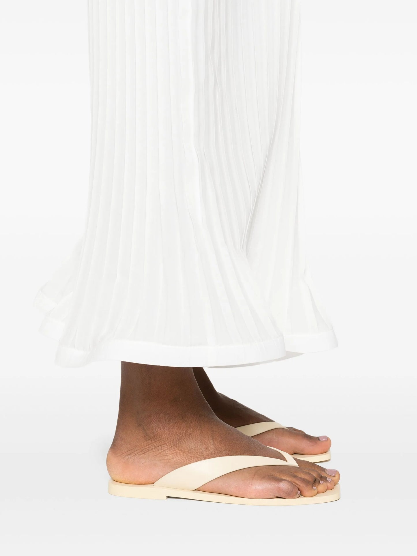 pleated cropped trousers