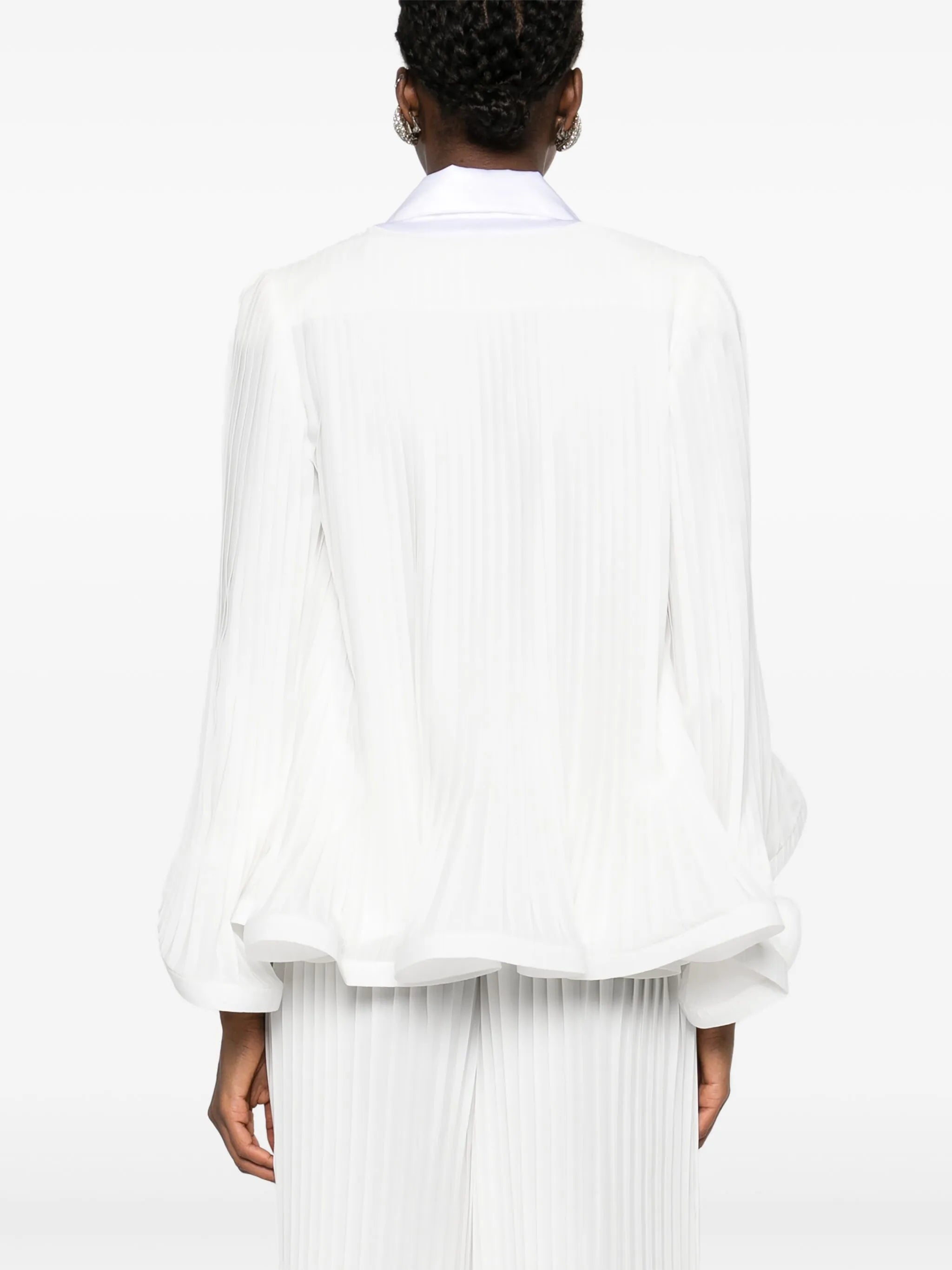 pleated blouse